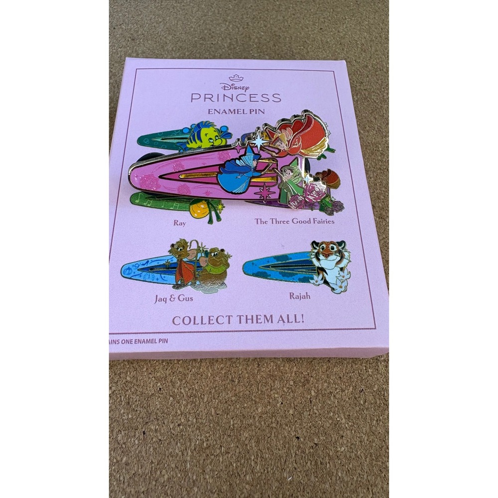 Disney Princess Sidekick Hair Clips Blind Box Pin- Three Fairies